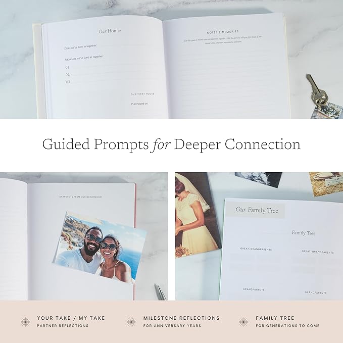 Anniversary Journal: Our Love Story – Memory-Focused Valentine’s Day Gift for Couples to Capture the Evolution of Your Love Story, Wedding Memory Book, Couples Journal, & Anniversary Scrapbook - Wedding Registry Gift & Paper