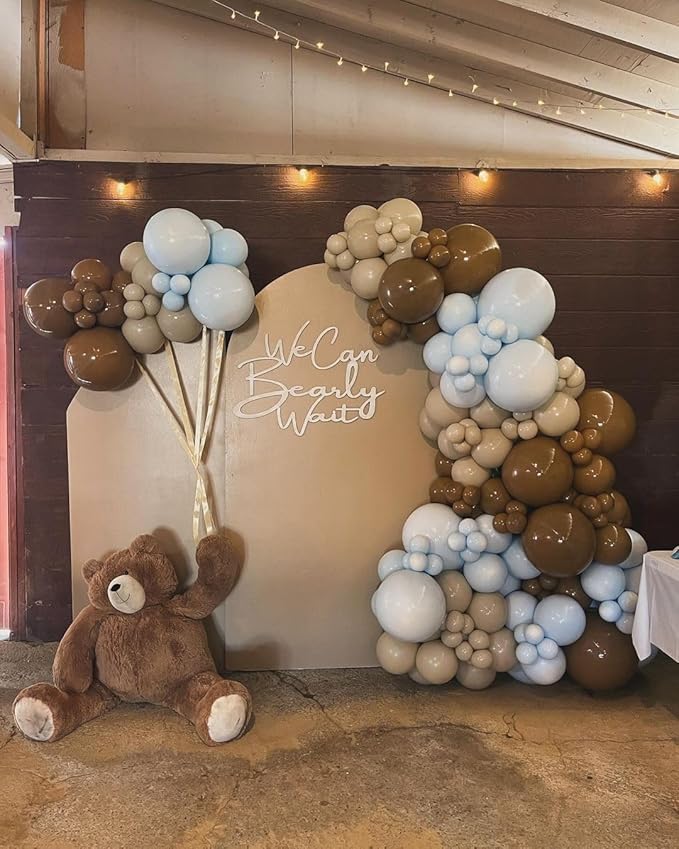 Bezente Brown Giant Balloons 36 Inch - 8 Pack Jumbo Coffee Brown Balloons Large Round Brown Latex Balloons for Birthday Bridal Shower Wedding Anniversary Party Decorations