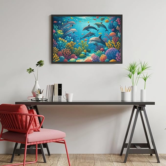 Wooden Puzzle - Sea World Wooden Puzzles for Adults 1000 Pieces Challenge Puzzles，Educational Games，Family Puzzles，Unique Gifts for Wall Art ，Funny Puzzles
