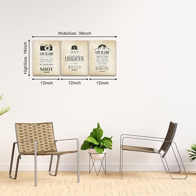 BWSPACE Motivational Wall Art Inspirational Quotes Poster Prints Modern Entrepreneur Office Wall Decoration for Bedroom Stretched and Framed Ready to Hang