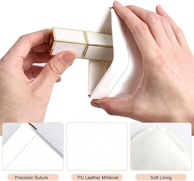 2Pcs PU Leather Small Squeeze Coin Purse Pouch Mini coin Bag Unique And Cute Wallet Cosmetic Bags Change Bag For Women Girls Men （White