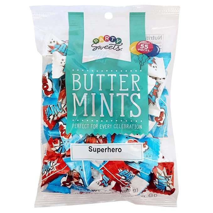 Party Sweets Superhero Themed Mint (Appx 300 Mints)