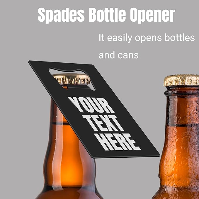 5-100 Personalized Credit Card Bottle Opener,Custom Engrave Name/LOGO/Text,Good for Wedding Favors Events gifts Brewery Bar Party Restaurant (Black)