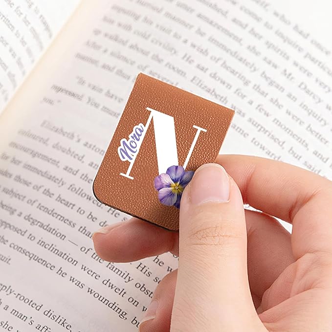 callie Personalized Magnetic Bookmark Clip - Custom Name & Birth Flower, Magnet Book Marks for Reading, Gifts for Book Lovers Women Men