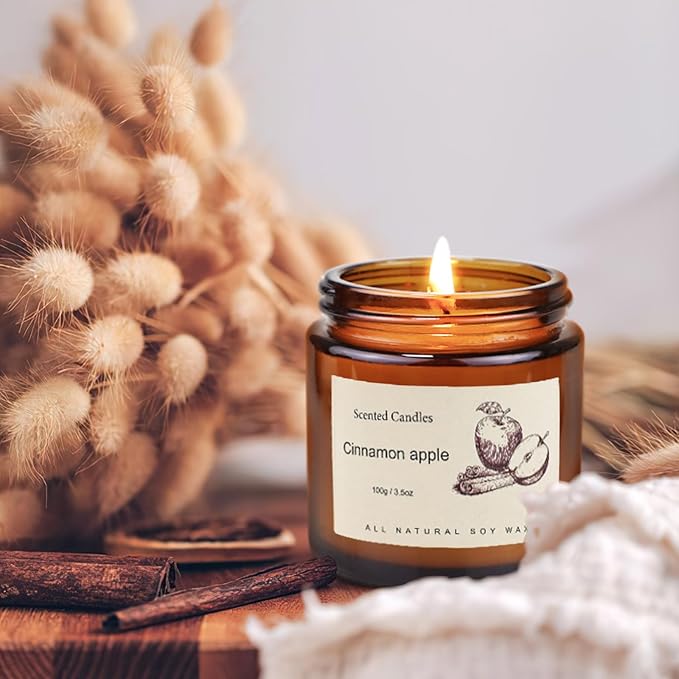 6-Pack Jar Scented Candles for Home Scented - Home Decorative Candles Gift Set, 3.5oz Soy Wax Candles for Living Room, Bathroom, Kitchen, Housewarming Gifts & Birthday Presents