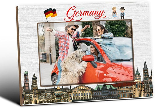Germany Photo Frame, Germany Souvenirs, Tabletop Picture Frames for Wedding Birthday Vacation Honeymoon Gifts For Friends Couples, Home Living Room Table Decorative Supplies, Tabletop Display-31