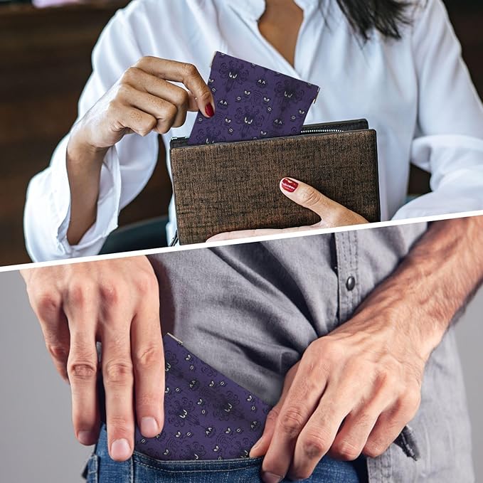 Coin Purse Haunted Mansi Leather Squeeze Coin Purse Mini Pouch Change Wallet Bag Gifts for Women Kids Girls Key Holder