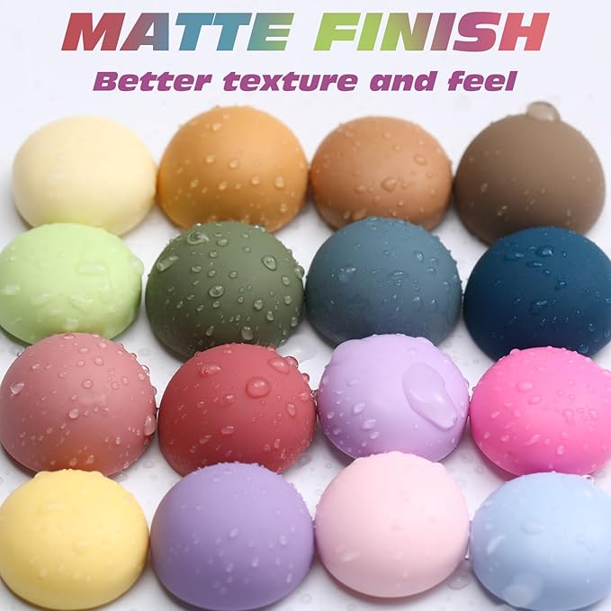 36 Pack Strong Fridge Magnets Refrigerator Colorful Matte Decorative Cute Round Resin Magnets for Whiteboard Locker Office Cabinets Dishwasher, 18 Vibrant Colors 0.71 Inch