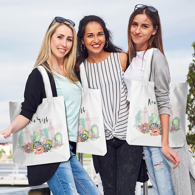 Jeilink New York Souvenirs and Gifts Beach Weekender Tote Travel Reusable Grocery Bags Girls Trip