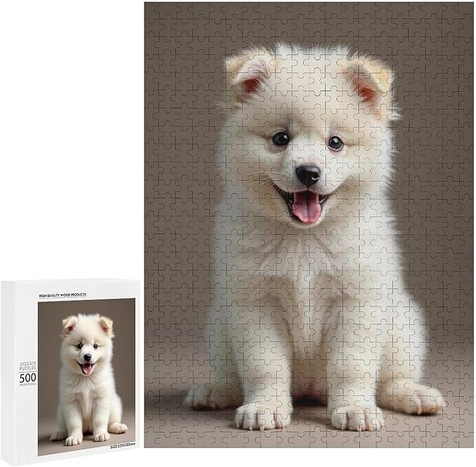 Jigsaw Puzzles for Adults 500 Piece - Cute Dog Puppy Wooden Puzzles, Educational Games，Challenge Puzzles Puzzle Games, Stress Relief Games
