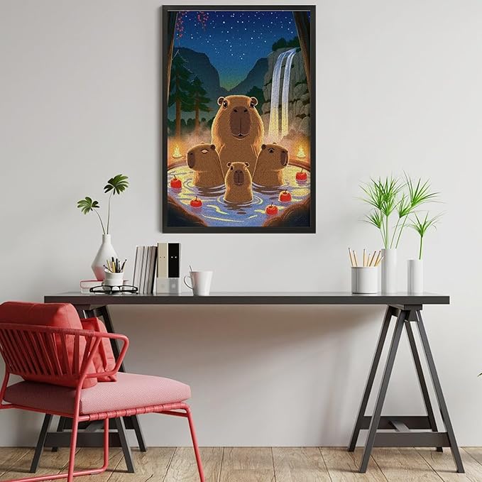 Jigsaw Puzzles for Adults 1000 Piece - Cute Capybara Wooden Puzzles, Funny Puzzles，Unique Gifts for Wall Art，Family Puzzles，Educational Games，Challenge Puzzles