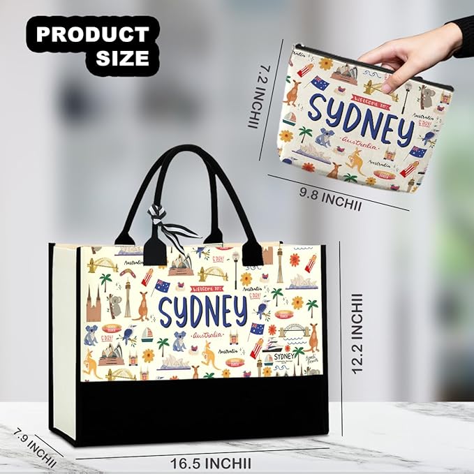 Tokyo Capetown Dubai Rome Amsterdam Vancouver Sydney London Bali Philadelphia Gifts for Women Canvas Tote Bag