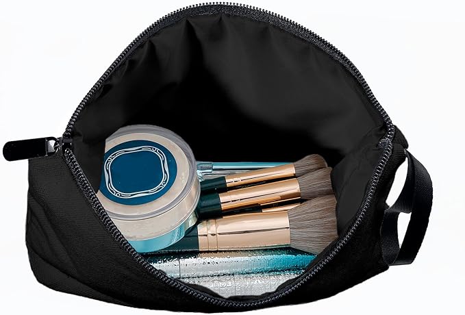 Workout Gym Exercise Gifts for Fitness Lovers Women Female Friends Sister Friend Female, Small Black Makeup Cosmetic Bag