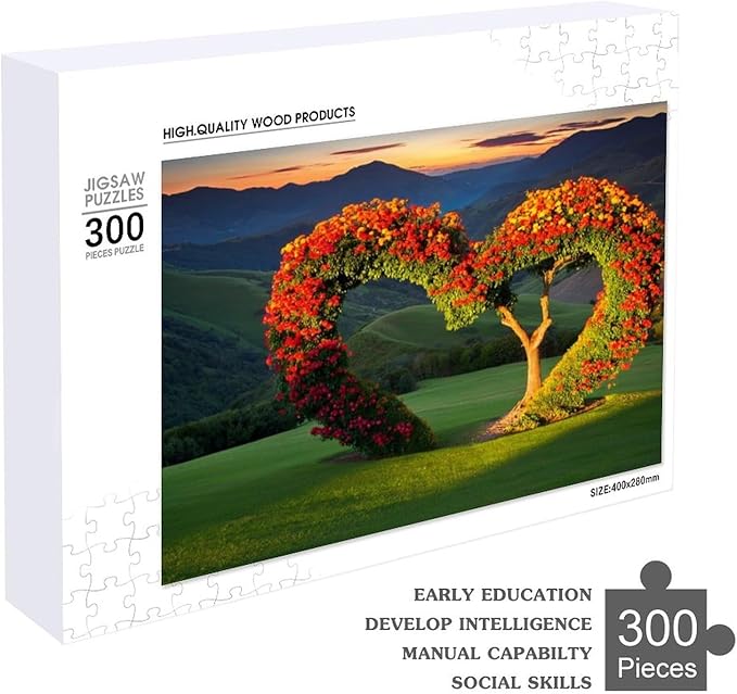 Wooden Puzzle - Tree of Love Wooden Puzzles for Adults 300 Pieces Challenge Puzzles，Educational Games，Family Puzzles，Unique Gifts for Wall Art ，Funny Puzzles