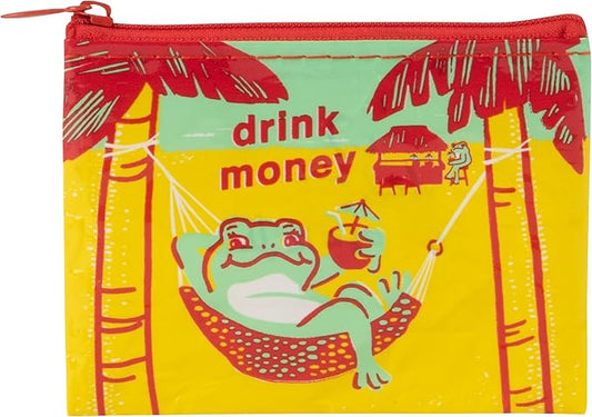Blue Q Coin Purse – Cute Coin Pouch for Men and Women, Small Wallet Keychain Organizer, Zipper Bag for Coins, Gift Cards & Earbuds, Mini Card Holder, Compact Zip Wallet, 3"h x 4"w