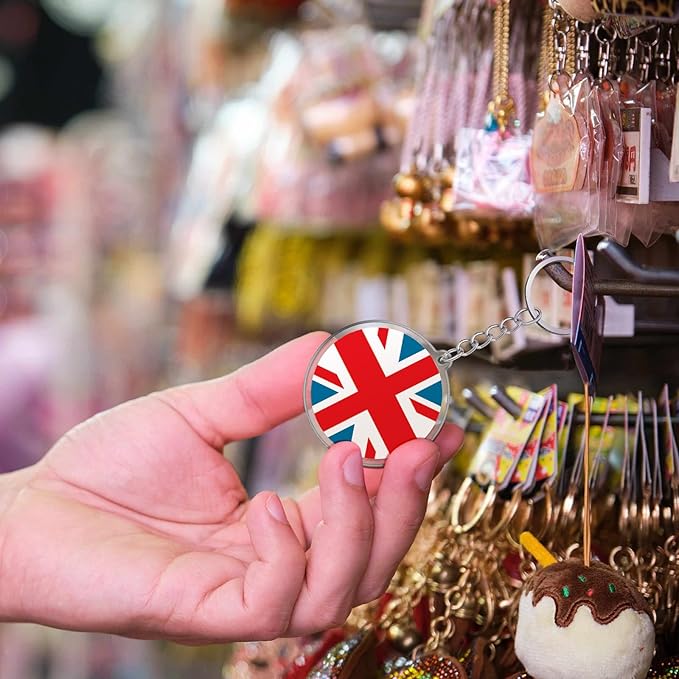 50 Pcs London Souvenirs Acrylic Keychain Gifts Bulk London Keychain Bus Telephone Booth British Flag Travel Souvenirs
