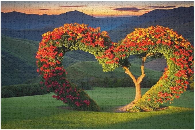 Wooden Puzzle - Tree of Love Wooden Puzzles for Adults 1000 Pieces Challenge Puzzles，Educational Games，Family Puzzles，Unique Gifts for Wall Art ，Funny Puzzles