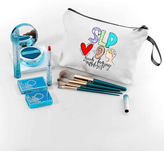Speech Language Therapist Slp Pathologist Appreciation Thank You Gifts for Women Friend Her Makeup Bag Christmas