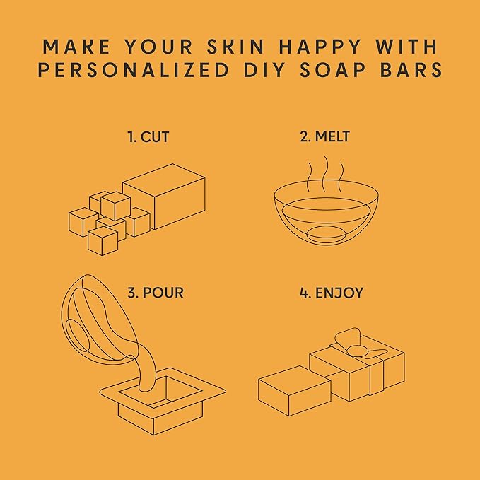 5Lb Honey Soap Base - Melt and Pour Soap Making Supplies - SLS/SLES Free, No Palm Oil, Natural with Organic Honey - Rich in Antioxidants, Hydrating, Perfect for Handmade Projects