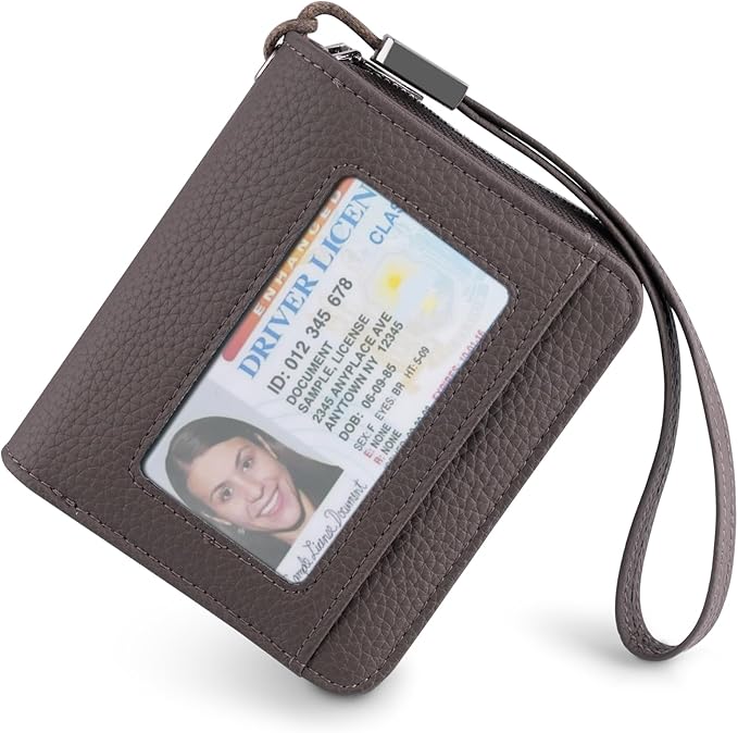 Genuine Small Wallet for Women, Slim RFID Blocking Credit Card Holder with ID Window, Compact Purses for Women with 29 Card Slots