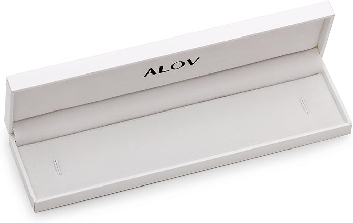 ALOV Jewelry Sterling Silver Initial Letter Alphabet Love Heart Cubic Zirconia Pendant Necklace