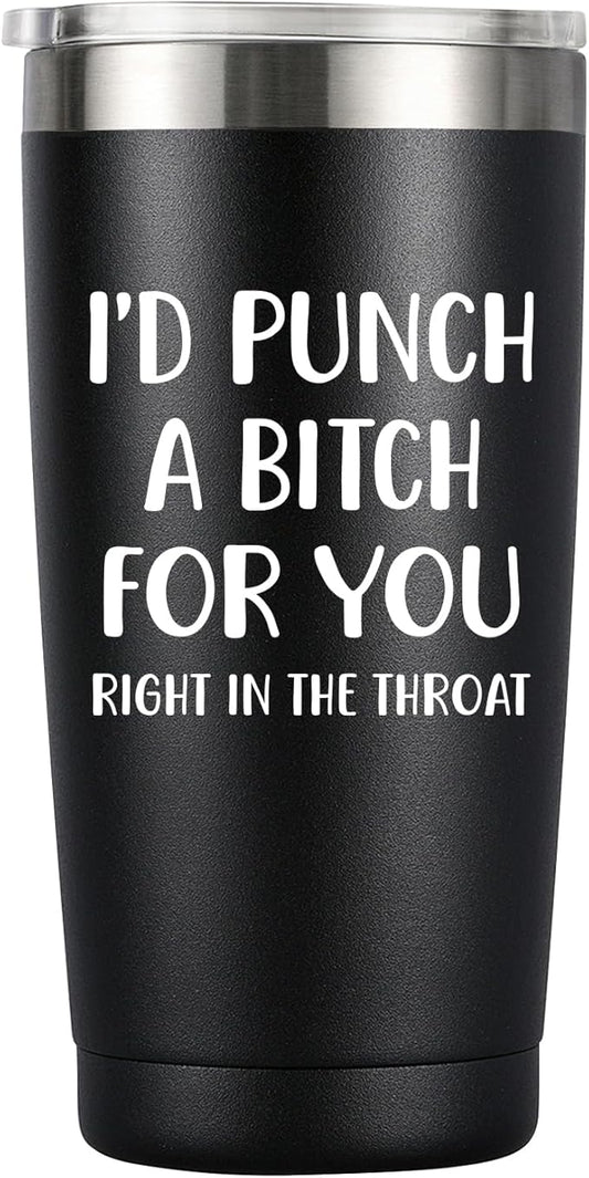 MASGALACC Funny Birthday, Valentine's, Galentine's, Mother's Day, and Christmas Gift for Women, Sisters, Girlfriends, and Friends – Friendship & Funny Gift Ideas, 20oz Black Stainless Steel Tumbler