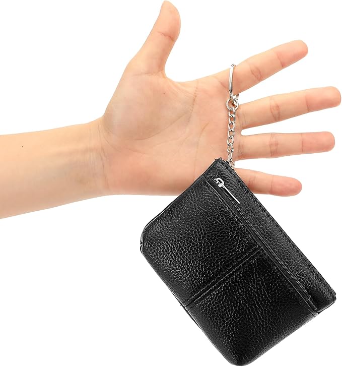 SENDEFN Leather Coin Purse for Women Small KeyChain Change Pouch Credit Card Holder