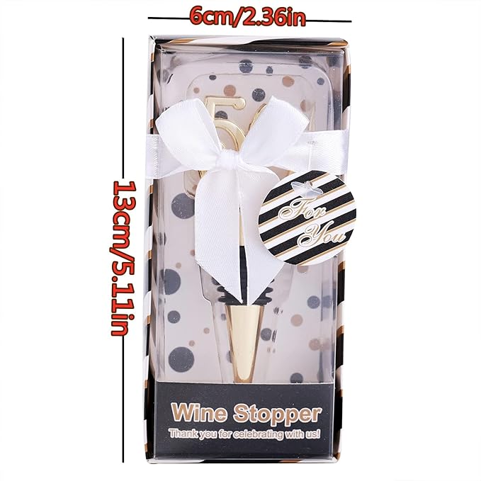 12pcs Latest 50th Birthday Party Favors Wine Stoppers for 50th Wedding Anniversary Party Gifts 50th Birthday Party Gifts Souvenirs Decorations for Guests(12,50th Stopper)