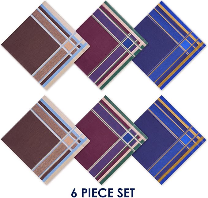 Selected Hanky 100% Cotton Handkerchiefs for Men