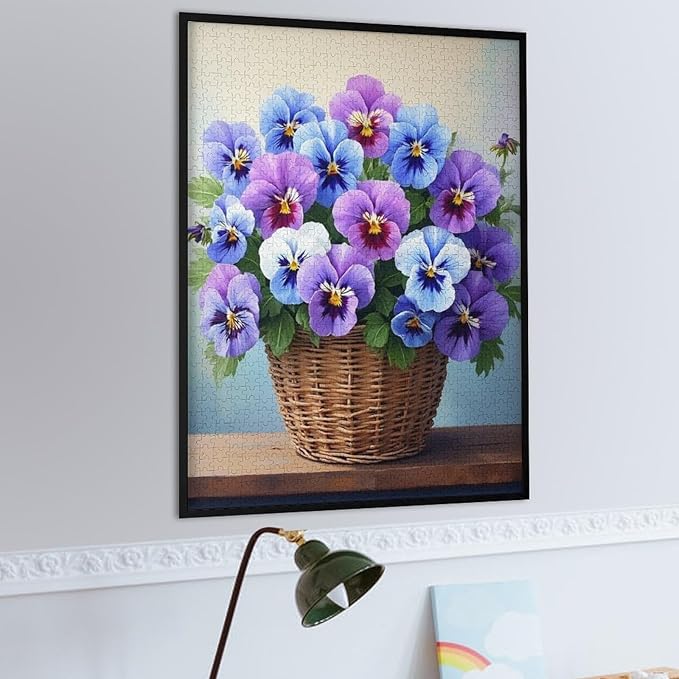 Adult Wooden Puzzle 1000 Pieces - Flowers Fantasy Theme Jigsaw Puzzles， Exquisite Art Design，for Puzzles Challengers and Enthusiasts，Puzzle Games for Children and Adults