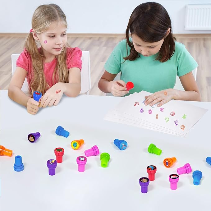 Cinrobiye 24 PCS Back to School Stampers for Kids, Self-Inking Stamp Set for Party Favors Classroom Rewards DIY Crafts Goodie Bag Fillers Birthday Gifts School Theme Supplies