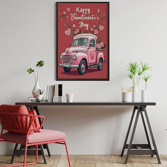 Jigsaw Puzzles for Adults 1000 Piece - Happy Valentine's Day Wooden Puzzle，Puzzle Games， Stress Relief Games，Funny Puzzles，Unique Gifts for Wall Art ，Family Puzzles，Educational Games