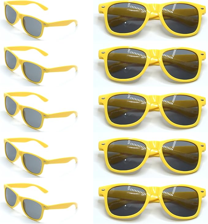 300pc Personalized Wedding Sunglasses Bulk for Guests Party Favors,Custom Personalized Logo Sunglasses Womens Men,Wedding Bridesmaid Sunglasses Gifts,Bachelor Party Favors Set （Yellow）