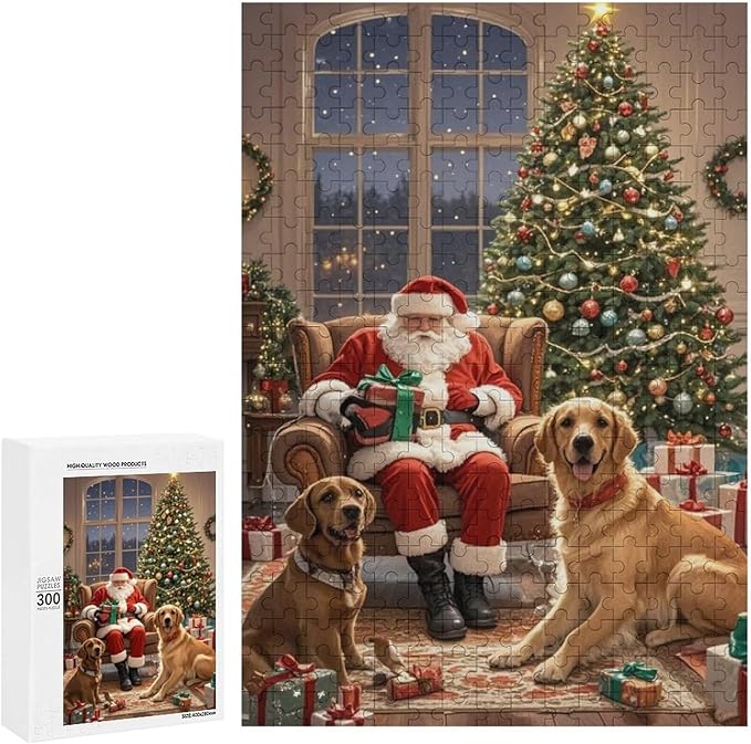 Puzzles for Adults Wooden Jigsaw Puzzle - Christmas Cottage Theme Wooden Puzzle，Suitable for Teenagers and Kids Puzzles，Educational Games，Wall Art Decorations，Holiday Birthday Gifts