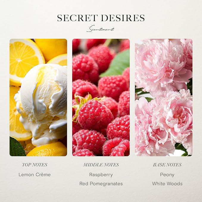 Scentiment Diffuser Oil - Secret Desires | Aromatherapy Fragrance | Inspired by 5-Star Hotels | Notes of Lemon Crème, Vanilla, Raspberry, Pomegranate & Peony (120 mL)