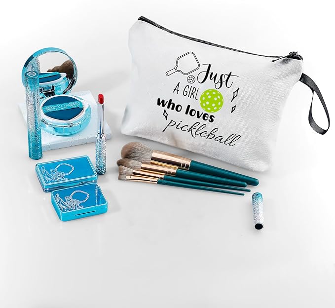 Pickleball Birthday Gifts for Team Club Girl Daughter Friendship Womens Lovers Sister Friends Small Cosmetic Makeup Bag