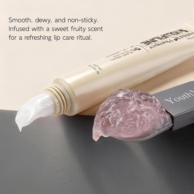 YouthVibe Lip Sleeping Mask Overnight Moisturizing - 5% Volufiline, Squalane, Shea Butter, PDRN & Collagen Hydrating Lip Mask for Dry, Flaky Lips