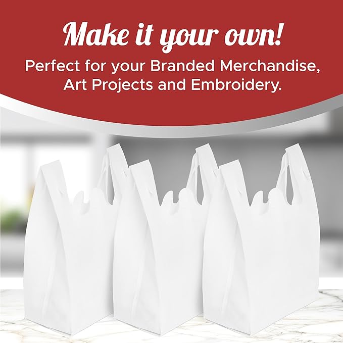 Simply Cool 450 Pack Reusable Eco-Friendly Grocery T-Shirt Shopping Bags 21.5"x12.2"x7.2" Durable, Recyclable Washable Foldable Portable Shopping Tote Bags Bulk
