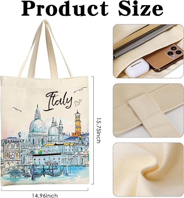 Canvas Tote Bag Gift - Funny Reusable Cloth Bags Vintage Totes Gifts for Women Shopping Grocery Lover Books Reader