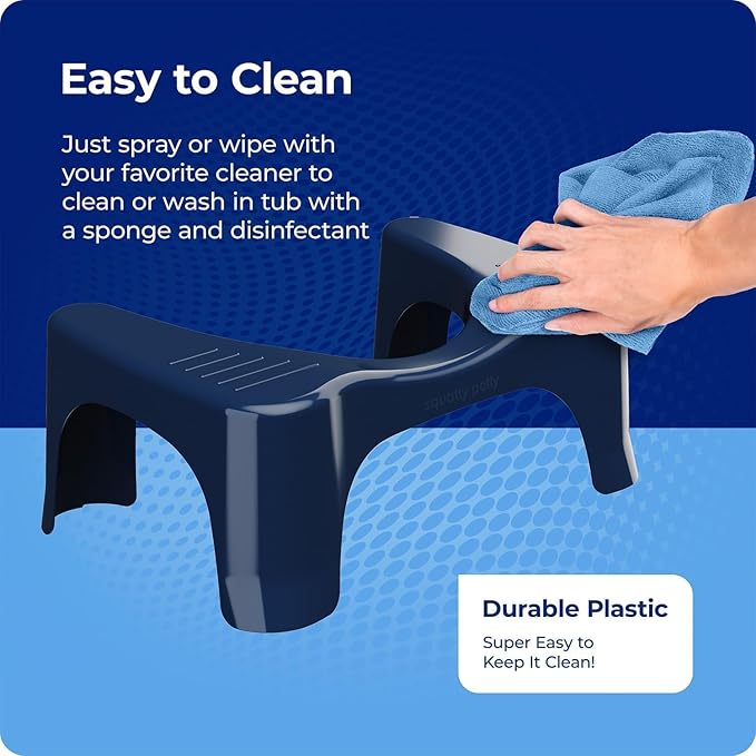 Squatty Potty Simple Bathroom Toilet Stool, Galaxy Blue 7", Ergonomic Stool – Posture-Enhancing Bathroom Footrest for Improved Digestion & Constipation Relief