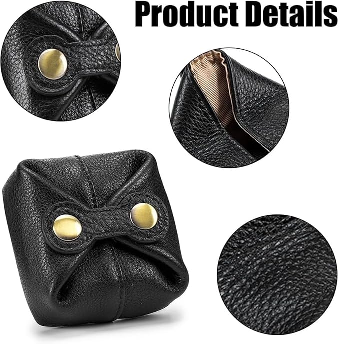 Women Genuine Leather Wallet Vintage Snap Closure Coin Pouch Slim Card Organizer (Gray)