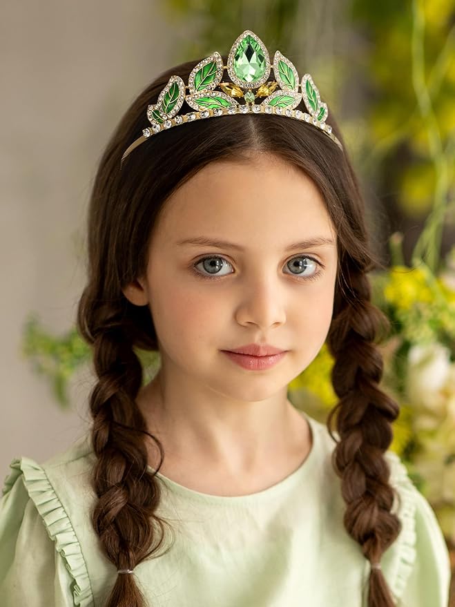 SWEETV Princess Tiara for Little Girls,Tiara Crown Headband Birthday Party Prom Costume Accessories Gift Toddler Kids Baby