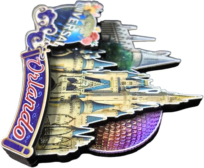 Orlando USA 3D Refrigerator Magnet Tourist Souvenirs Wood Magnetic Stickers Orlando Fridge Magnet Home & Kitchen Decoration from China