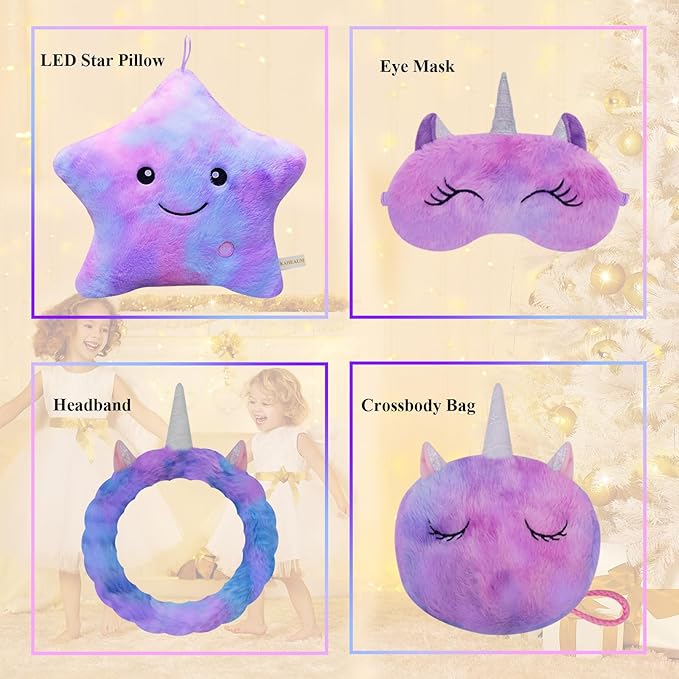Throw Pillows for Bedroom Couch Living Room Decor Home Bed Sofa Chair Birthday Holiday, Custom Soft Decorative Star Pillow Cover, Cute Purple Colorful Throw Pillow Inserts Sets