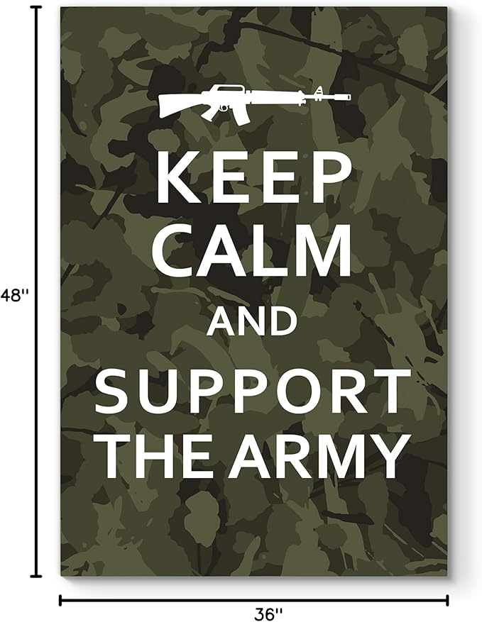 Renditions Gallery Canvas Wall Art Modern Paintings & Prints Decorations Supported Patriotic Army American Airforce Canvas Wall Hanging Artwork for Bedroom Office Kitchen - 36"x48" LT25