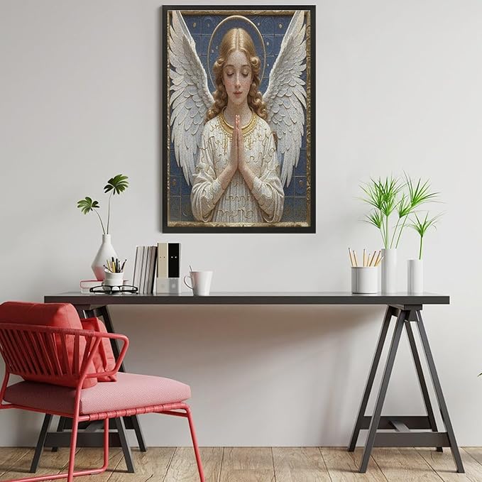Wooden Puzzle - Classic Angel Praying Jigsaw Puzzles，Wooden Puzzles for Adults 1000 Pieces Challenge Puzzles，Educational Games，Family Puzzles，Unique Gifts for Wall Art