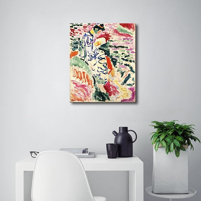 Wieco Art Canvas Prints Wall Art Woman Beside the Water 1905 by Henri Mattise Abstract Colorful Art Matisse Posters Canvas Prints for Wall and Home Office Decorations