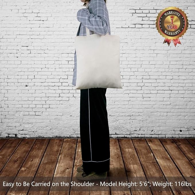 TOPDesign 5 | 12 | 24 | 48 | 192 Pack Economical Cotton Tote Bags, Lightweight Medium Reusable Grocery Shopping Cloth Bags, Suitable for DIY, Advertising, Promotion, Gift, Activity (5-Pack)