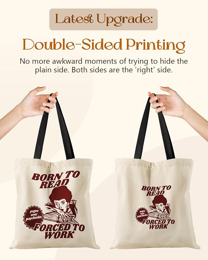 Miss Adola Aesthetic Tote Bag for Girls - with Magnetic Buckle and Zipper Inner Pocket for Women Lady Canvas Cotton Tote Bag