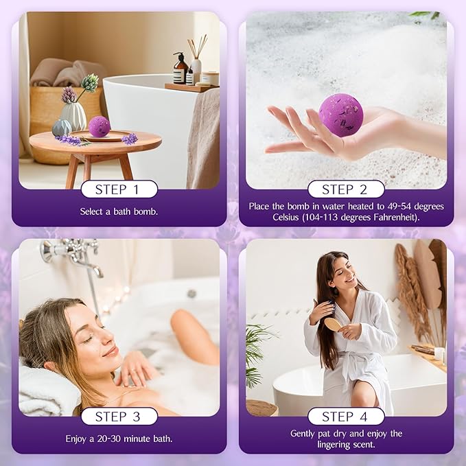 Advent Calendar 2025, 24 Different Natural Scents Bath Bombs Advent Calendar for Relaxation & Stress Relief-Christmas Gift for Women & Men, Stocking Stuffers